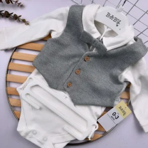 Boys Herringbone Smart Top & Trousers Set
