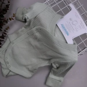 Mint Ribbed Cotton Newborn Coming Home Outfit – 2 Piece Set