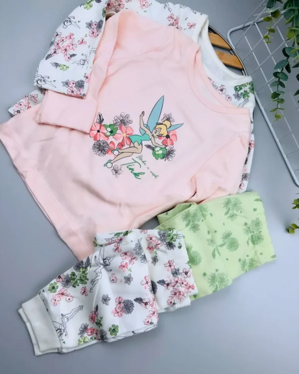 Baby Girl Tinker Bell Pajama Set - Image 2