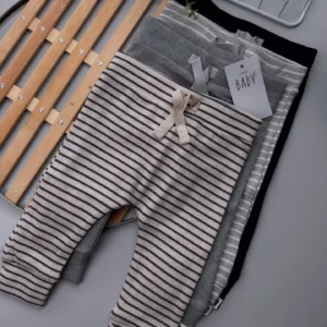 Baby Ribbed Cotton Joggers – 4-Pack of Soft, Stretchy Pants for Newborns to Toddlers