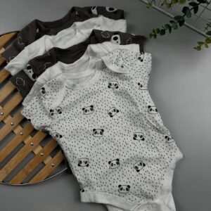 5 Pack Panda Bodysuits