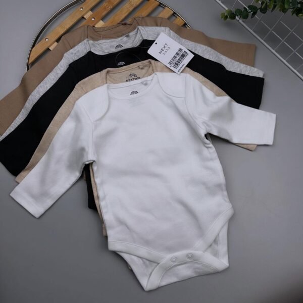 Neutral Baby essential long sleeve bodysuits 5 pack - Image 2