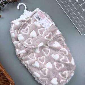 Coffee Hearts Coral Unisex Swaddle Wrap