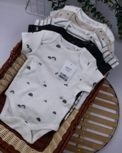 Black & White Baby Short Sleeve Bodysuits 5-Pack