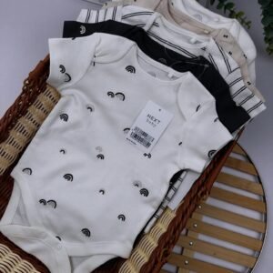 Black & White Baby Short Sleeve Bodysuits 5-Pack
