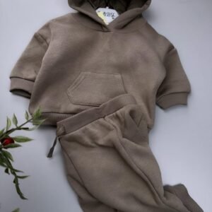 Baby Taupe Hoodie & Joggers Set