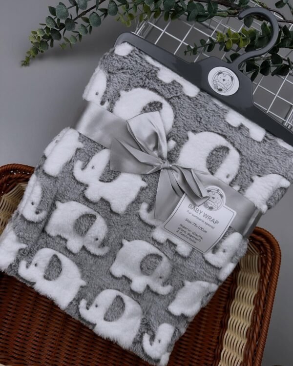 Neutral Grey Elephant Baby Wrap