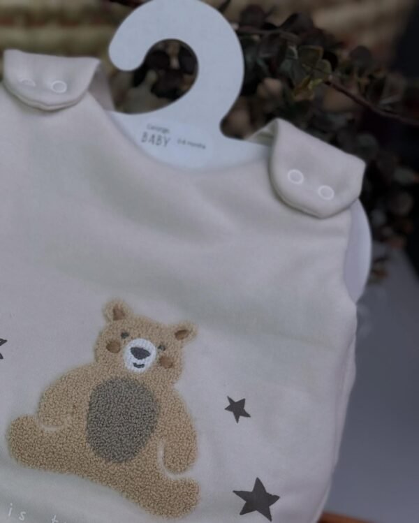 Natural Animal Print Cotton Sleep Bag 3.5 Tog - Image 3