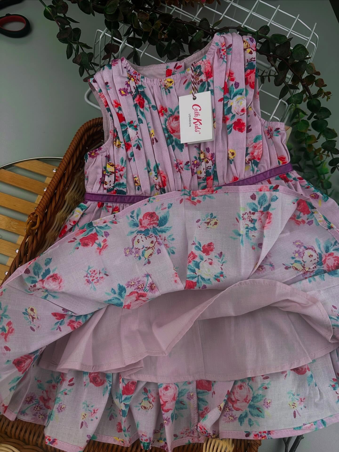 Lilac Floral Party Dress - Image 2