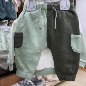 Baby Green Sweatshirt & Joggers Set – Soft Loungewear Outfit for 0–24 Months