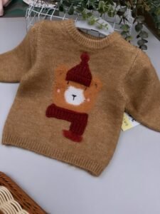Baby Bear Knit Christmas Sweater