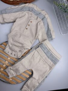 6-Piece Baby Bodysuit & Pants Set - Premium Cotton 3-Outfit Bundle