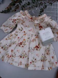 Floral Cotton Baby Girl Dress - Soft Occasion Wear