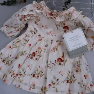 Floral Cotton Baby Girl Dress - Soft Occasion Wear