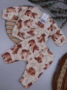 Next Bear Cotton Jogger Set - 2-Piece Neutral Outfit