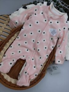 Floral Heart Zip-Up Sleepsuits (2 Pack)