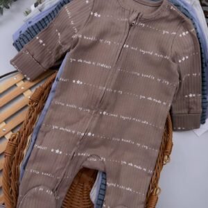 Winter Forest Cotton Sleepsuits (5 Pack) - 2-Way Zip & Integral Mittens